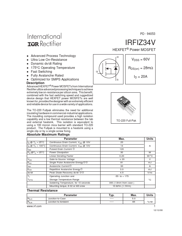 IRFIZ34V