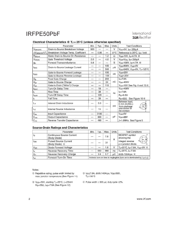 IRFPE50PBF