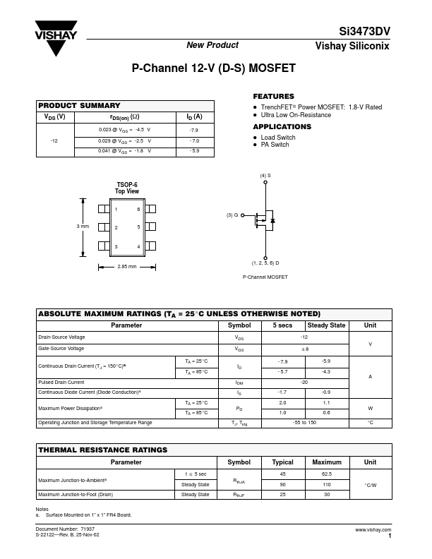 SI3473DV