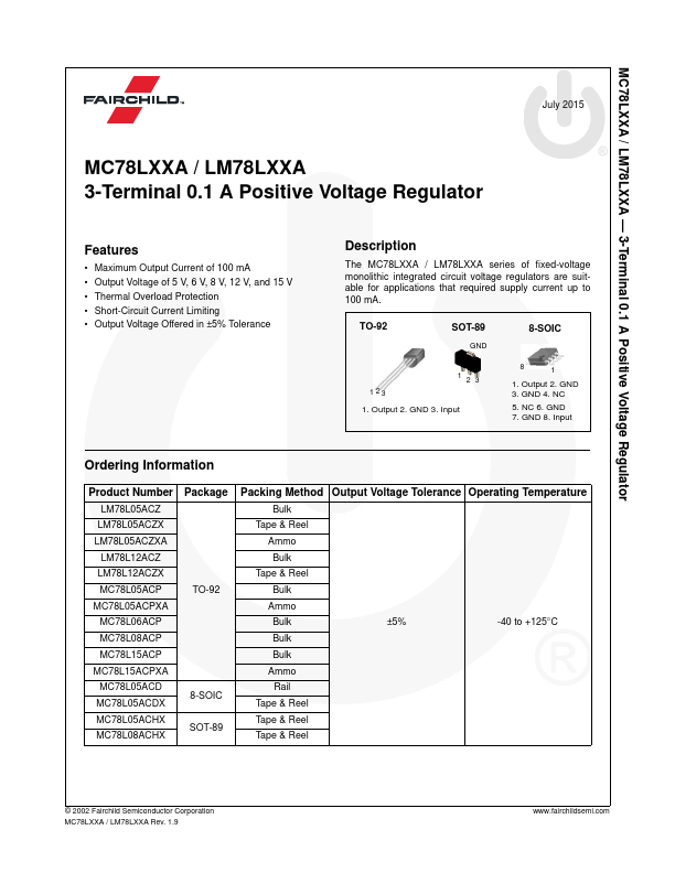 LM78L15A