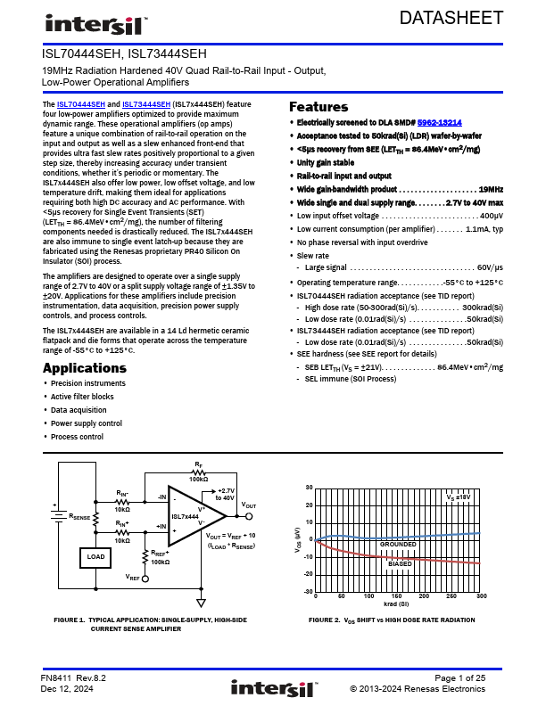 ISL73444SEH Datasheet Preview