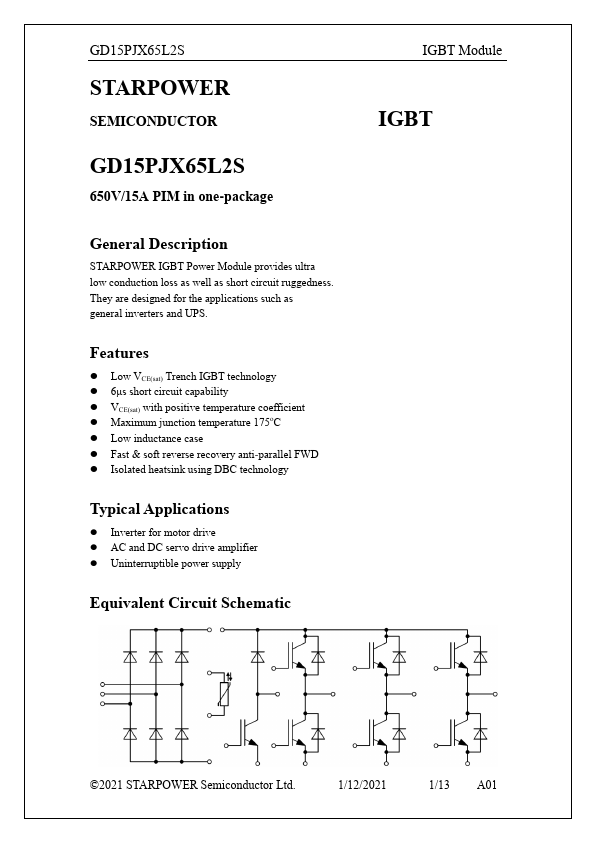 GD15PJX65L2S Datasheet Preview