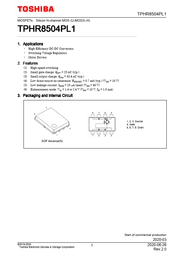 TPHR8504PL1 Datasheet Preview