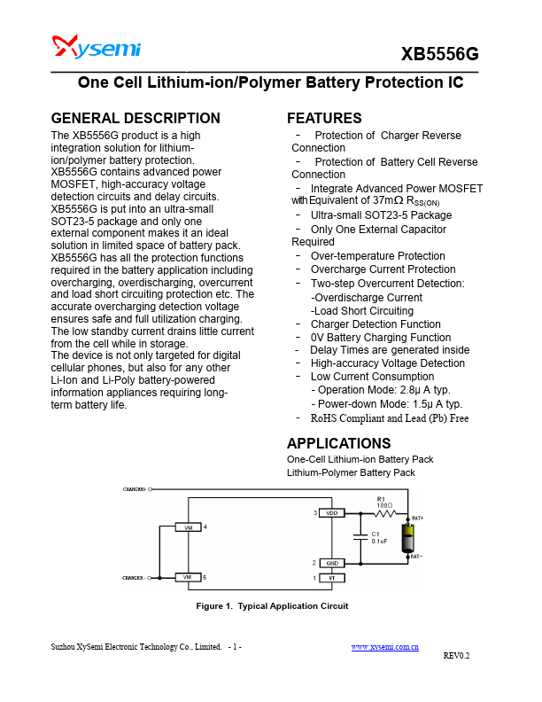 XB5556G Datasheet Preview
