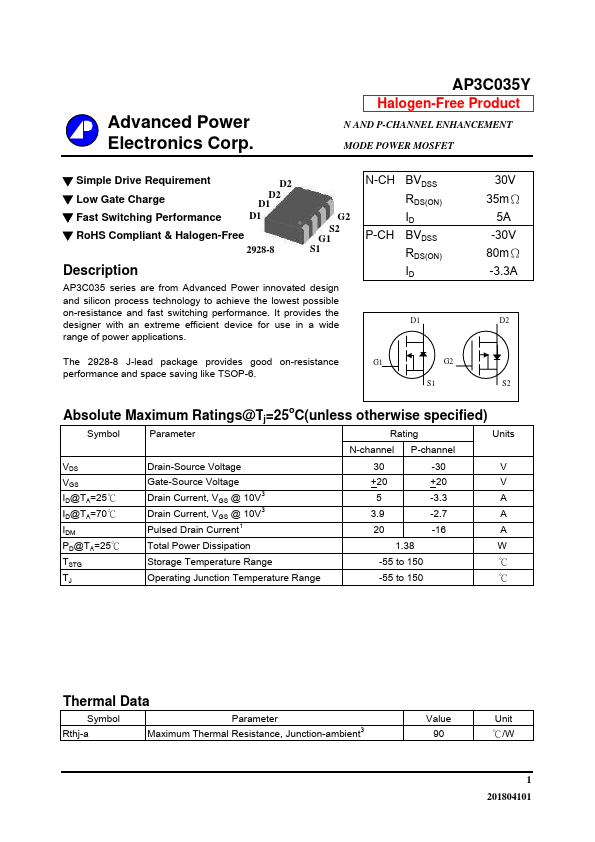 AP3C035Y Datasheet Preview