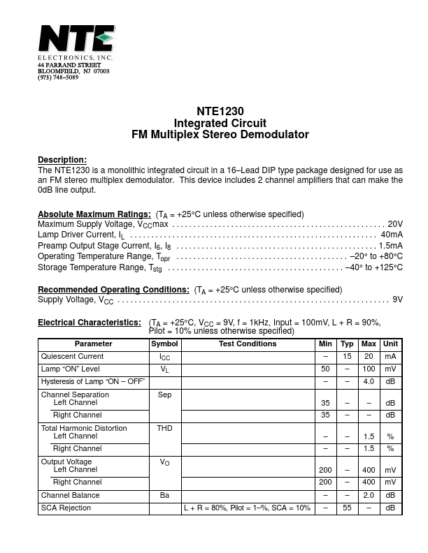 NTE1230