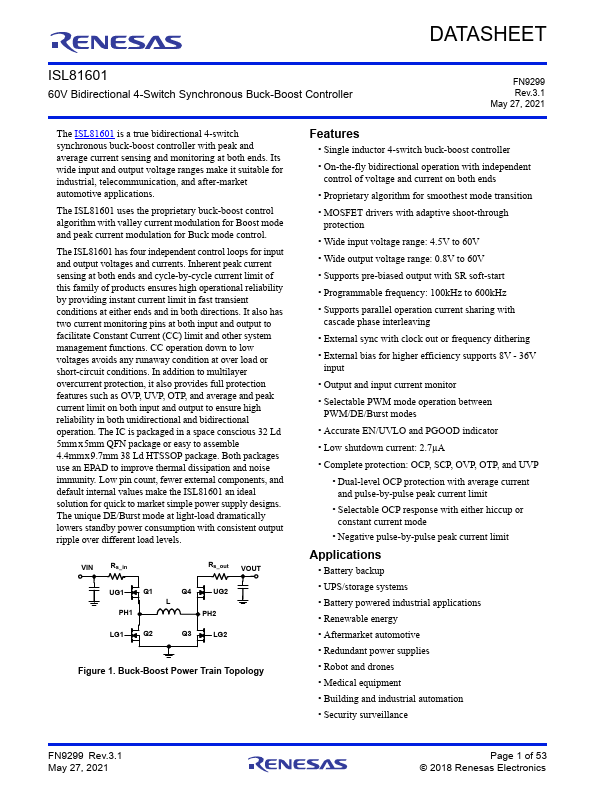 ISL81601 Datasheet Preview