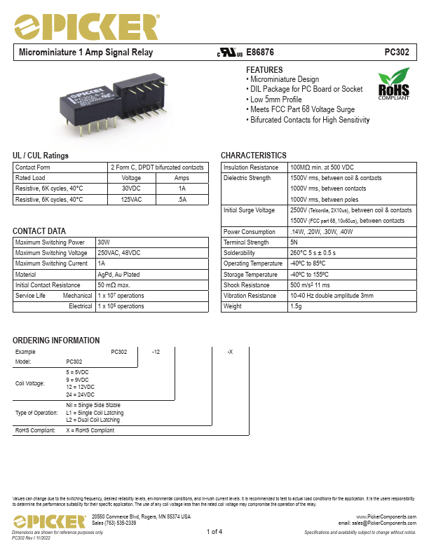 PC302 Datasheet Preview