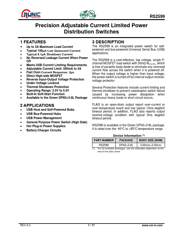 RS2599 Datasheet Preview