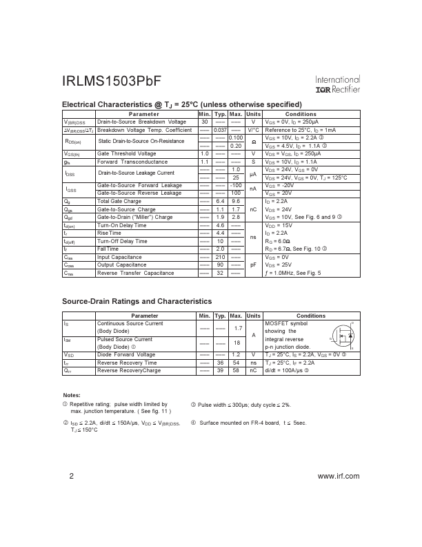 IRLMS1503PBF