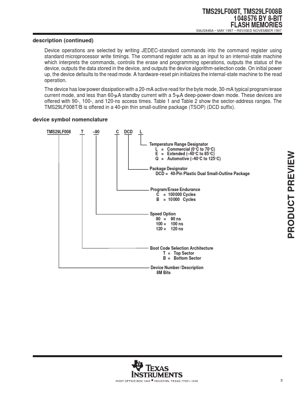 TMS29LF008T