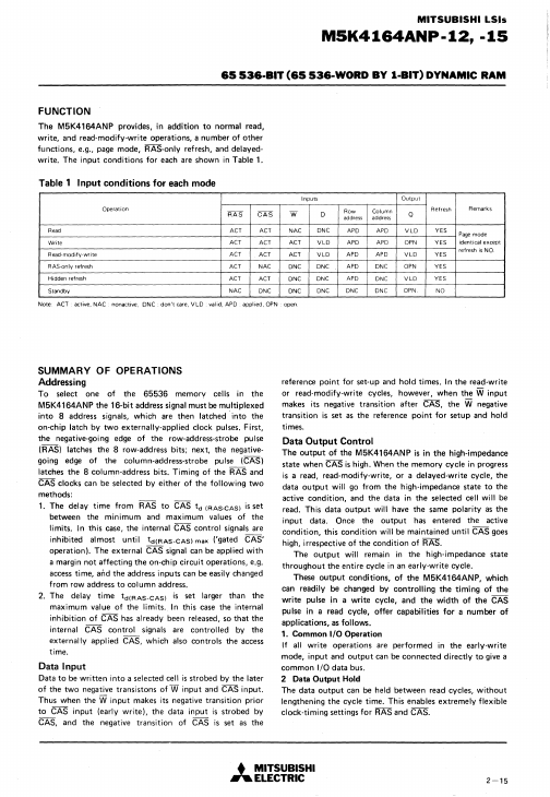 M5K4164ANP-12