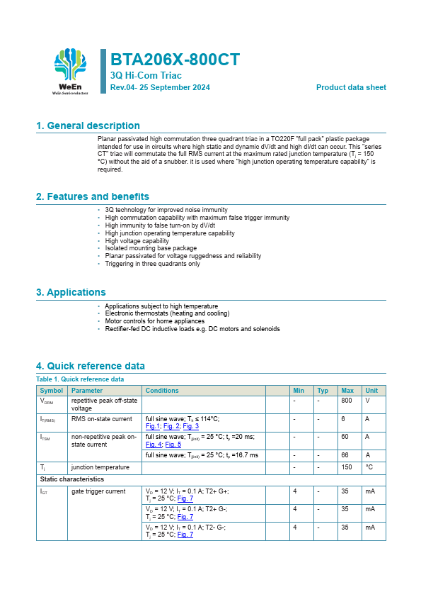 BTA206X-800CT Datasheet Preview