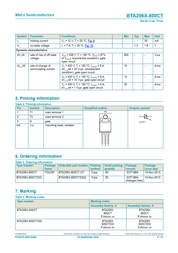 BTA206X-800CT Datasheet Preview