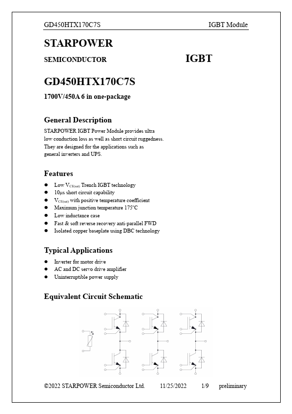 GD450HTX170C7S Datasheet Preview