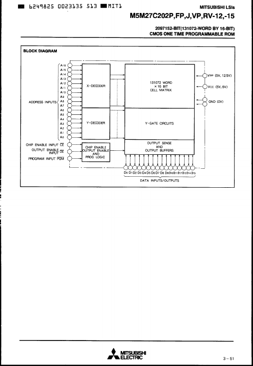 M5M27C202VP-15