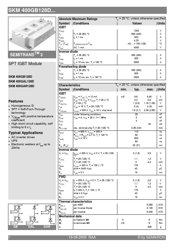 SKM400GAL128D