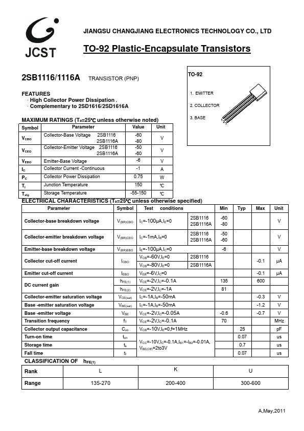 2SB1116