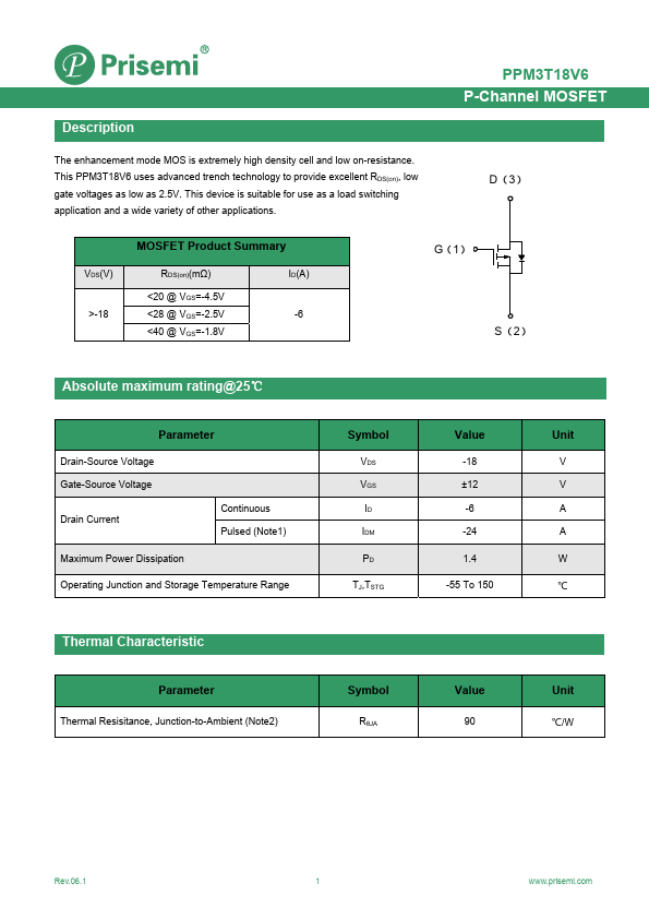 PPM3T18V6 Datasheet Preview