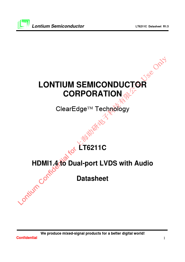 LT6211C Datasheet Preview