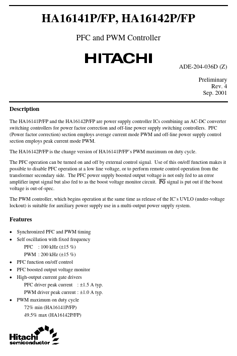 HA16141P Datasheet Preview