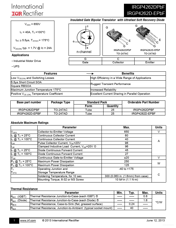 IRGP4262D-EPBF