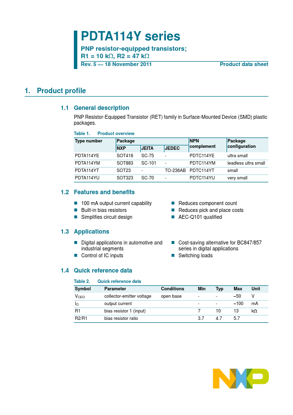 PDTA114YU