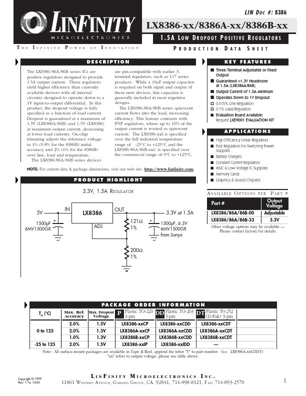 LX8386-33CDD Datasheet Preview