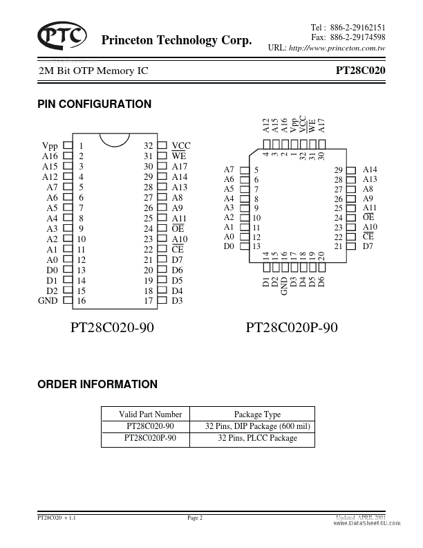 PT28C020