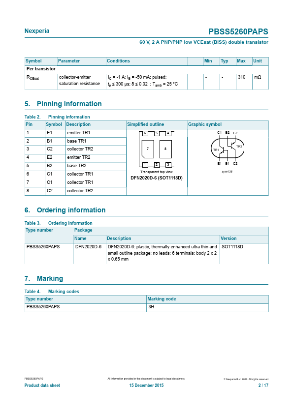 PBSS5260PAPS