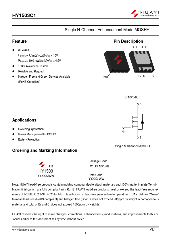 HY1503C1 Datasheet Preview