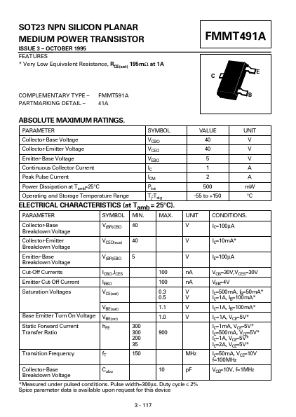 FMMT491A