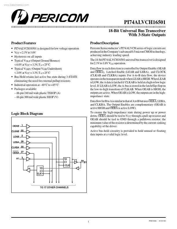 PI74ALVCH16501