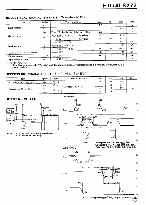 HD74LS273