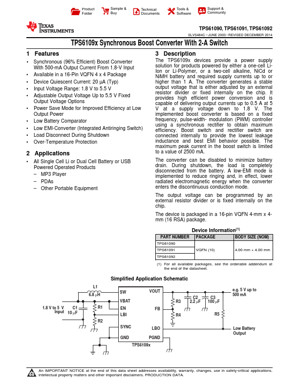 TPS61091