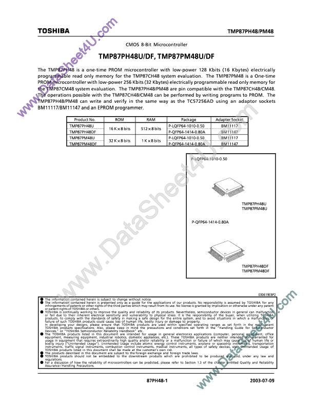 TMP87PH48DF