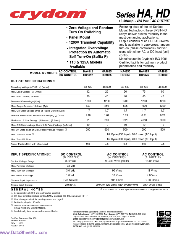 HD4825 Datasheet Preview