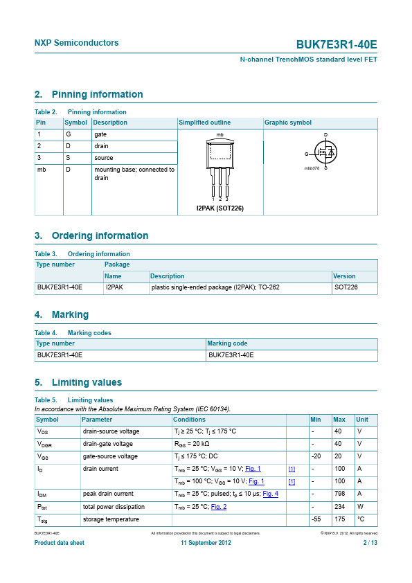 BUK7E3R1-40E