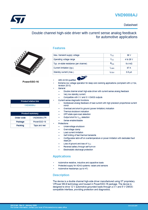 VND9008AJ Datasheet Preview