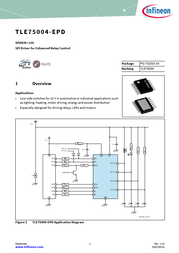 TLE75004-EPD Datasheet Preview