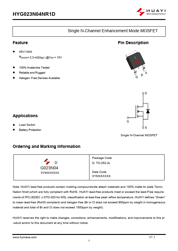 HYG023N04NR1D Datasheet Preview