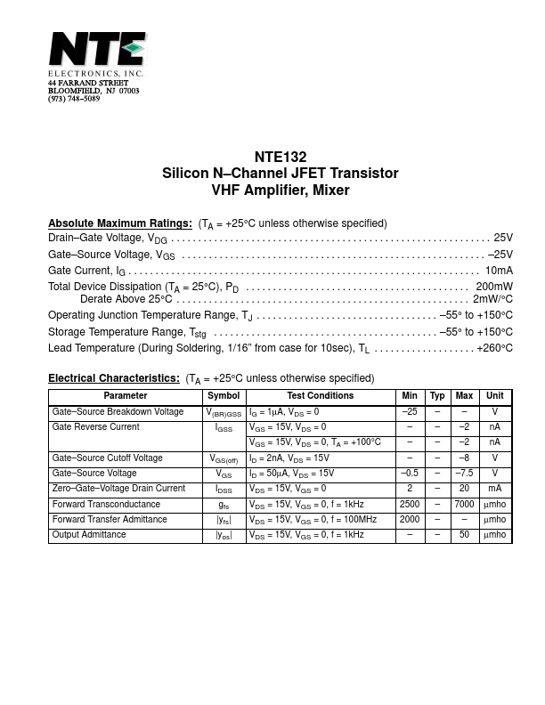 NTE132