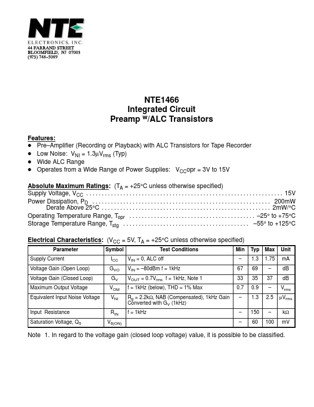 NTE1466