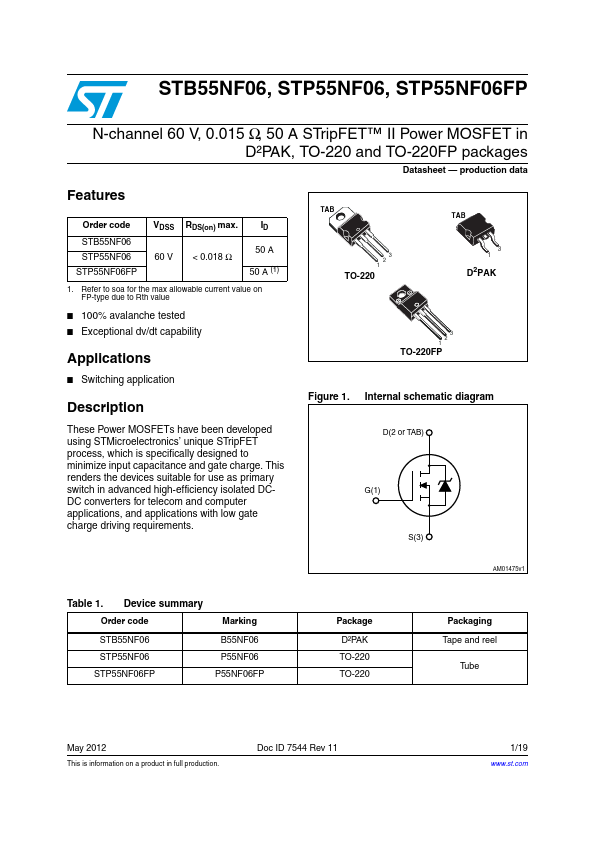 STP55NF06