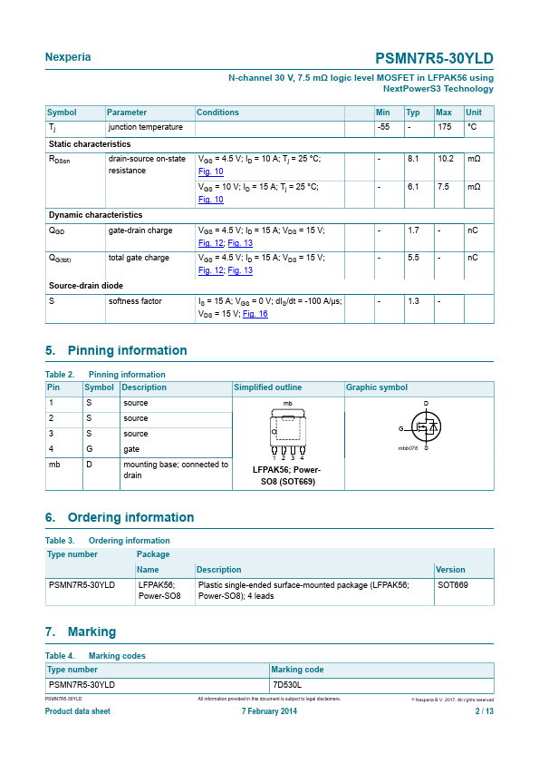 PSMN7R5-30YLD