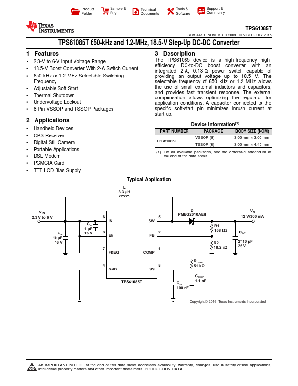 TPS61085T