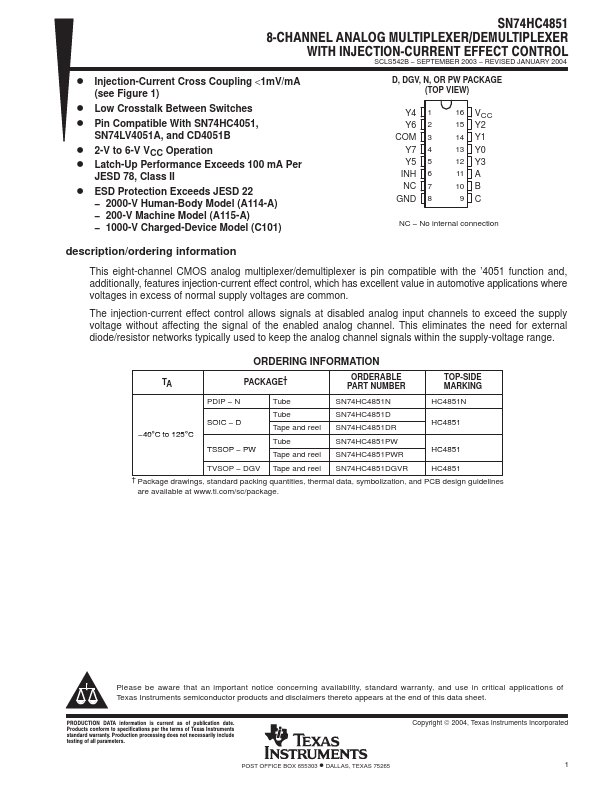 SN74HC4851D