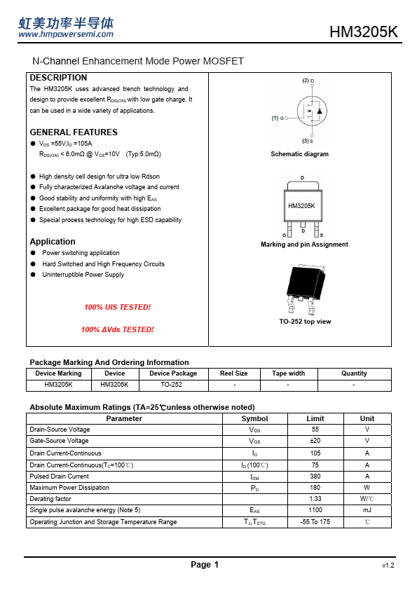 HM3205K Datasheet Preview