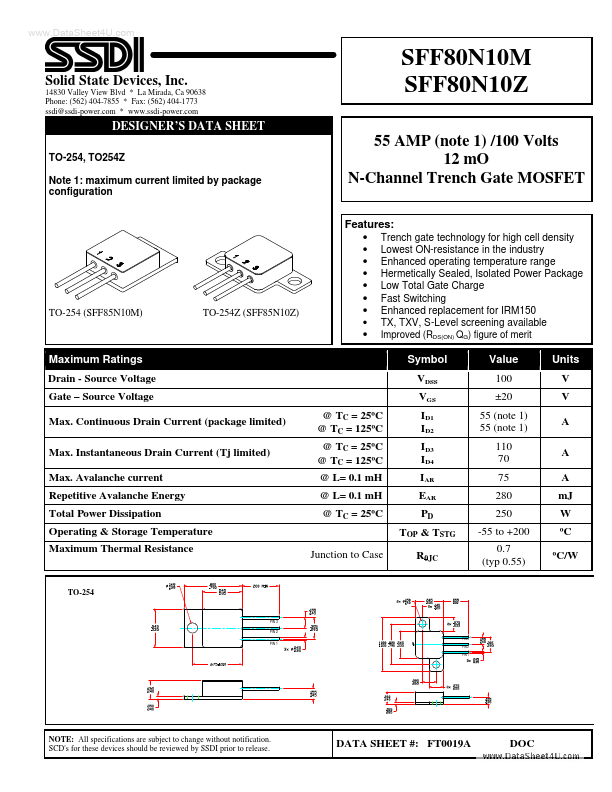 SFF80N10M