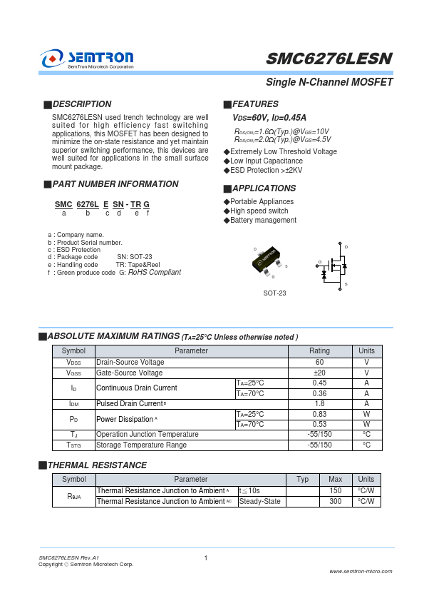 SMC6276LESN Datasheet Preview